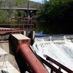 Downstream fish passage before fish lift construction